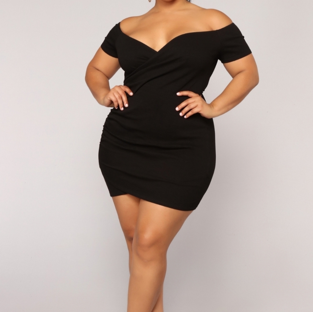 Fashionnova Fitted Ribbed Bodycon Dress 1X